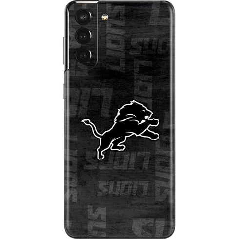NFL Detroit Lions Black & White Galaxy S21 Plus 5G Skin